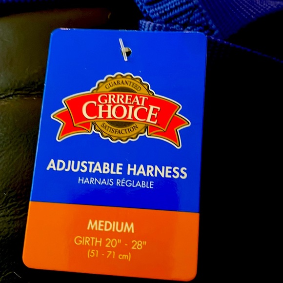 New and Tagged Adjustable Blue Harness. Medium 20”-28” Grith PRICE DROP - Picture 3 of 12